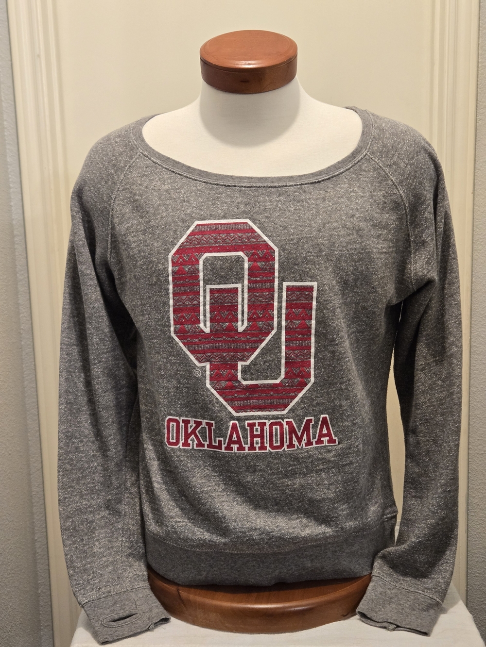 Pressbox,Oklahoma, Gray Crewneck, M